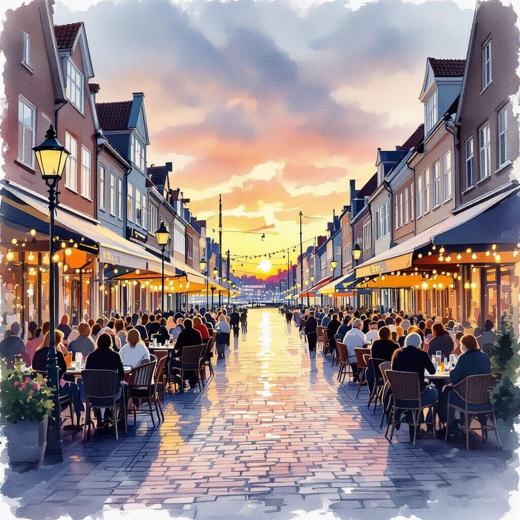 Cosy cobblestone café